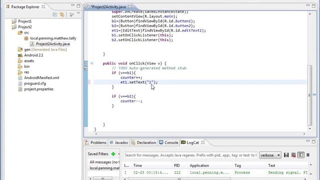 Android: Project 2(v5) - Adding a Counter and Converting Integers to Strings смотреть онлайн