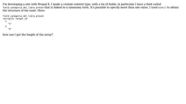 Drupal: Get array length of a multiple fields of a node content type смотреть онлайн