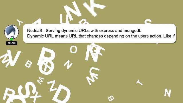 NodeJS : Serving dynamic URLs with express and mongodb смотреть онлайн