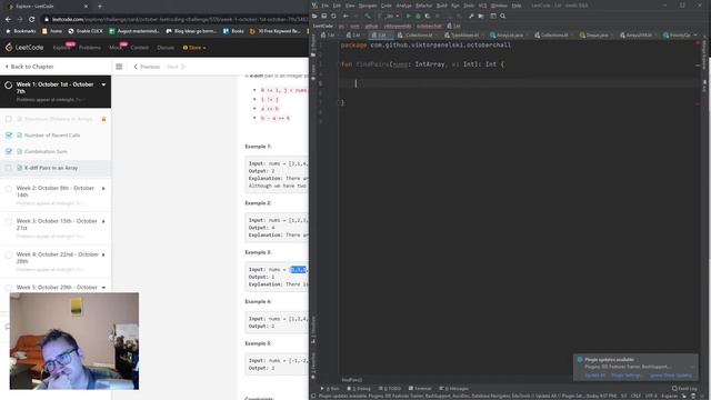 K-diff Pairs in an Array - Leetcode October Challenge #3 [raw] смотреть онлайн