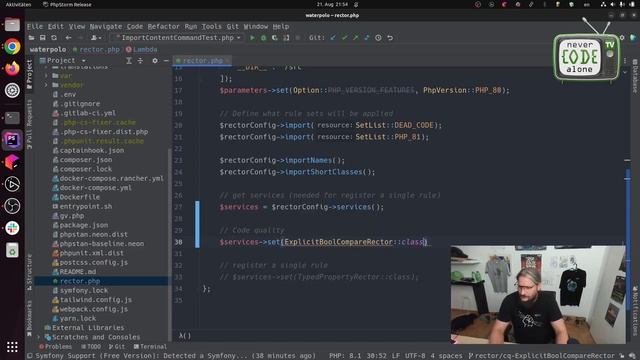 RectorPHP Code Quality Rule über Config File hinzufügen #phptutorial смотреть онлайн
