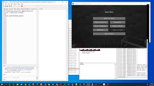Minecraft Gold Mining with Python смотреть онлайн