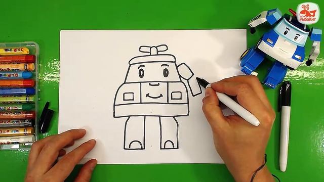 Как нарисовать Робокар Поли / How to draw Robocar Poly смотреть онлайн