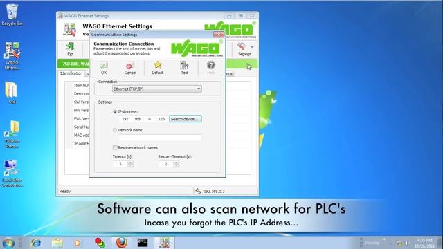 WAGO Ethernet Settings Software 759-316 смотреть онлайн