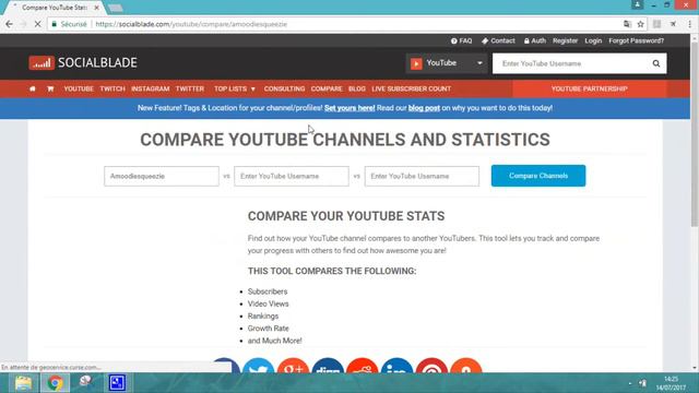 COMMENT VOIR SON RANG PARMI LES YOUTUBERS DU MONDE ET COMPARER LES STATISTIQUES DES CHAÎNES YOUTUBE смотреть онлайн