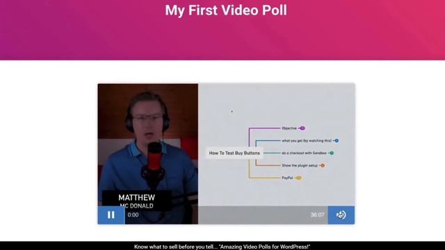 WP Video Polls Demo by Matthew McDonald WordPress Plugin for Video Polls смотреть онлайн