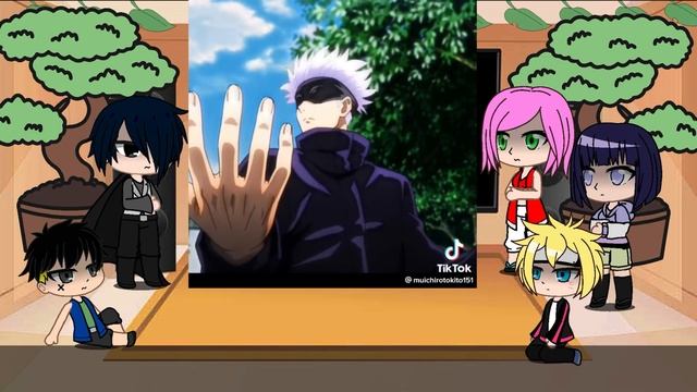 Adult Sasuke, Sakura and Hinata(+ Boruto and Kawaki) react to future Naruto as Gojo смотреть онлайн