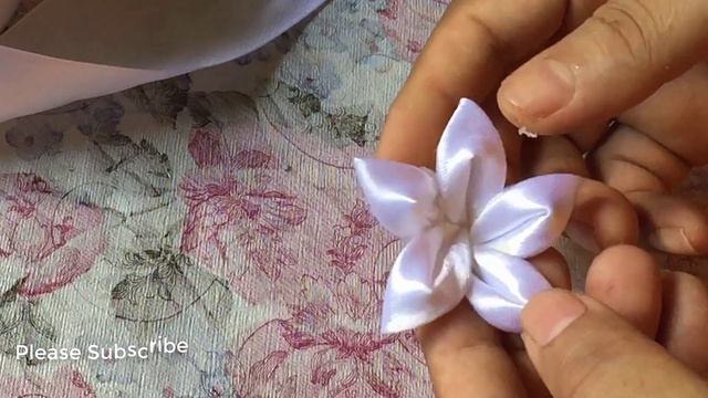 Ribbon work ||||| DIY Kanzashi Flower |||| смотреть онлайн