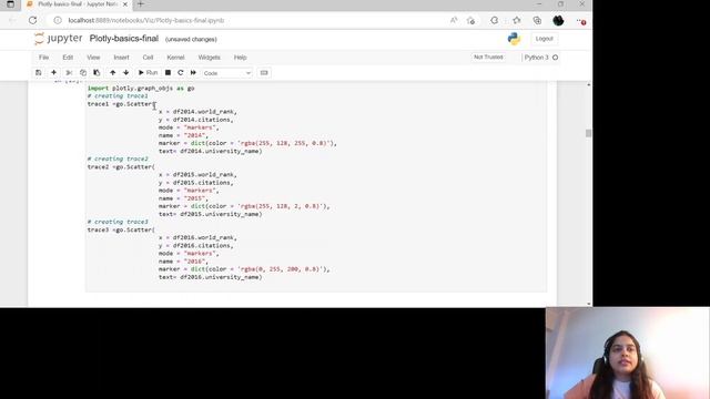 Scatter Plots using Plotly library | Python Jupyter notebook смотреть онлайн