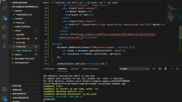 Create an CRUD Application with ExpressJS and MongoDB #19 create edit modal смотреть онлайн