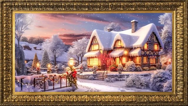 Framed Christmas TV Art - Smooth Jazz And Relaxing Snow