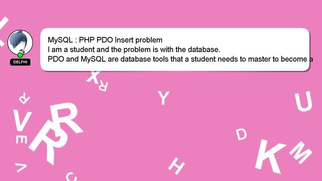 MySQL : PHP PDO Insert problem смотреть онлайн