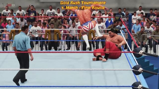 GOLD RUSH TOURNAMENT | Yokozuna VS. Lex Luger | MATCH 3 | 2K19 Gameplay смотреть онлайн