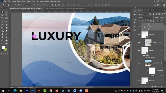 How to Make Real Estate Social Media Post In Adobe Photoshop CC 2023 смотреть онлайн