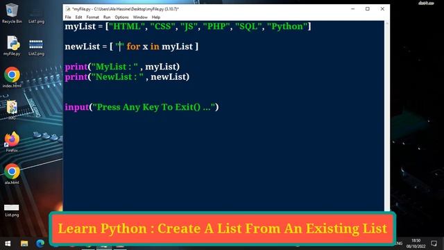 #56 : Learn Python | List In Python | Create A SubList Based On The Values Of An Existing List смотреть онлайн