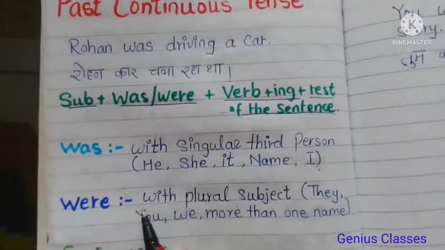 Past Continuous Tense | English Grammar With Hindi Explanation| Genius Classes смотреть онлайн