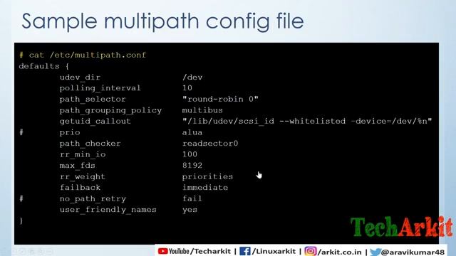 Multipath Configuration In Linux | Disk Multipath | Tech Arkit