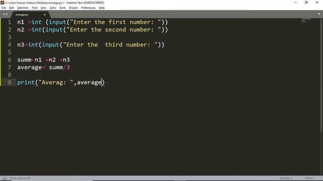 Simple program to calculate the Average in Python смотреть онлайн
