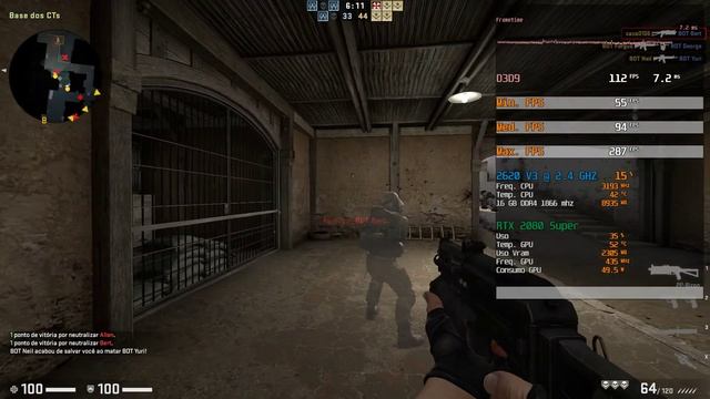 Xeon 2620 V3 Unlock + RTX 2080 Super em CS Go (1080P Low). смотреть онлайн