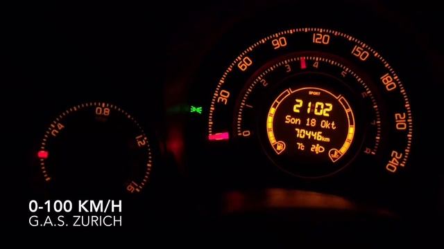 Fiat 500 Abarth 1.4 16V Turbo 0-100 acceleration смотреть онлайн