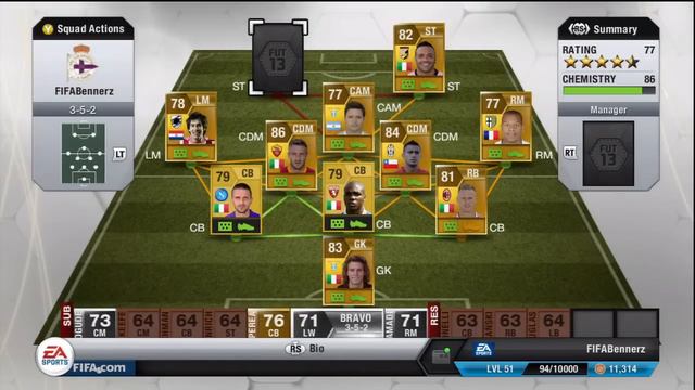 FIFA 13 Squad Builder | 69/96? | 45k Serie A | Get Hyper ;)