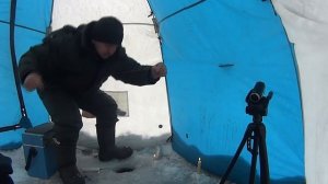 Зимняя рыбалка.Кивок-"Арбалет".ловля по первому льду