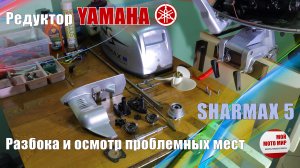 Редуктор Yamaha на китайском лодочном моторе Sharmax 5 разборка и осмотр проблемных мест!