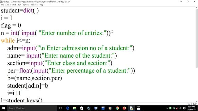 Computer Science Class XII -Review of Python Basics- dictionary Program(Part 1) смотреть онлайн