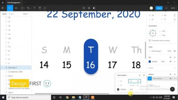 Time Management App Design in Figma | Mobile App Design | Figma Tutorial.