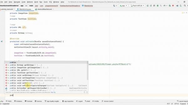 How to fix android.os.NetworkOnMainThreadException Error by creating new Thread in Android Code?