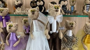 СВАДЕБНЫЕ КОТЫ , СУВЕНИРЫ из ПЕТЕРБУРГА. ДОРОГОЙ ВИДОВОЙ РЕСТОРАН МАНСАРДА. ПРОГУЛКИ ПИТЕРУ, ч.3