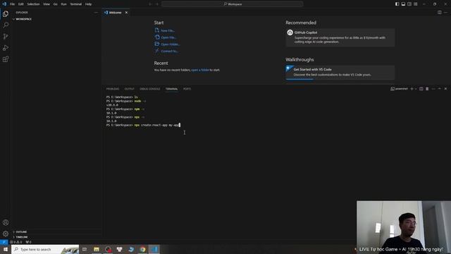 Hướng dẫn cài đặt vscode, npm & create-react-app trong 17 phút trên Windows - Tự học lập trình web смотреть онлайн