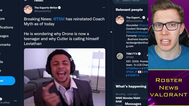 Myth LEAVES TSM, 100T Need Coach?! Korean Rostermania! 😱 VALORANT Roster News смотреть онлайн