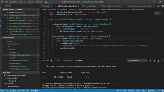 #3 How to create Alexa skill in typescript смотреть онлайн