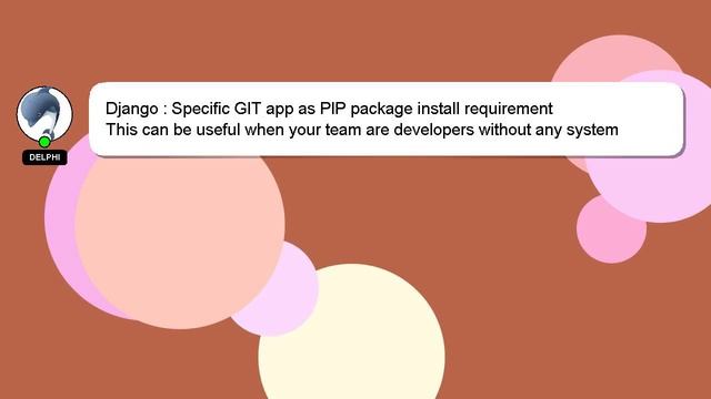 Django : Specific GIT app as PIP package install requirement смотреть онлайн
