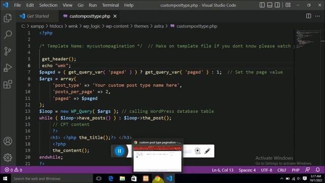 How to create a custom pagination on custom post type in WordPress | Pagination using in CPT In WP смотреть онлайн