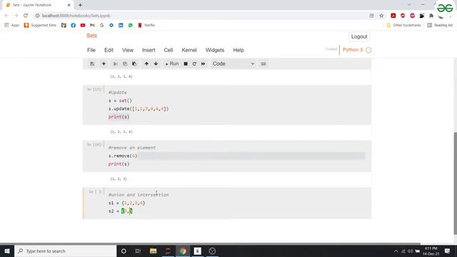 Sets Data Structure | Sohum Gakhar | GeeksforGeeks Python смотреть онлайн