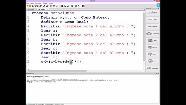 [2023] - PSEINT - CALCULAR PROMEDIO DE UN ALUMNO Y SABER SI APROBO O REPROBO. смотреть онлайн