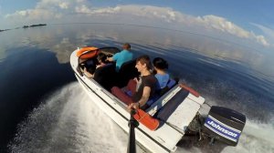 Лодка Днепр с виносным транцем откритие сезона