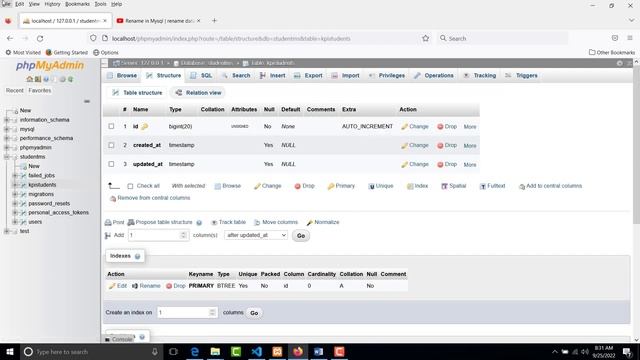 15a Laravel Project Class DBTable Create смотреть онлайн