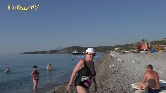 Турция. Пляж отеля Pine House в Чамьюве. The Turkey. Beach Of Pine House Hotel In Camyuva