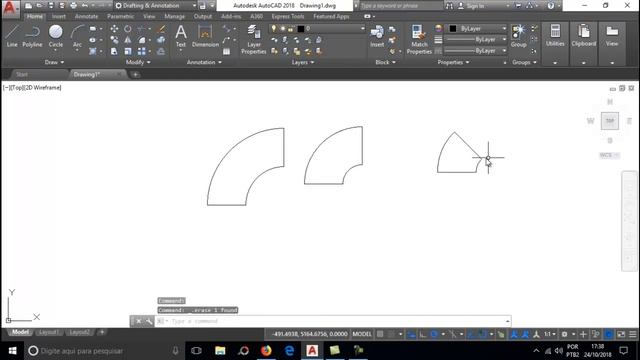 AutoCAD Desenho técnico 2D Fazendo Curvas de 90°e 45° raio longo e raio curto смотреть онлайн