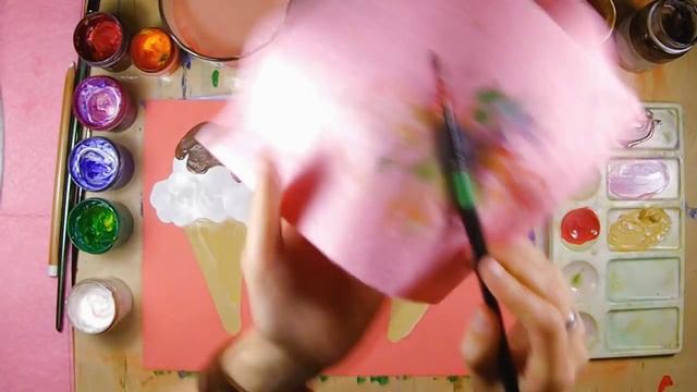 Рисуем МОРОЖЕНОЕ/ Уроки рисования смотреть онлайн