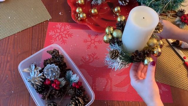 Подсвечник новогодний своими руками / поделка / мастер класс / новогодний декор / новогодняя свеча смотреть онлайн