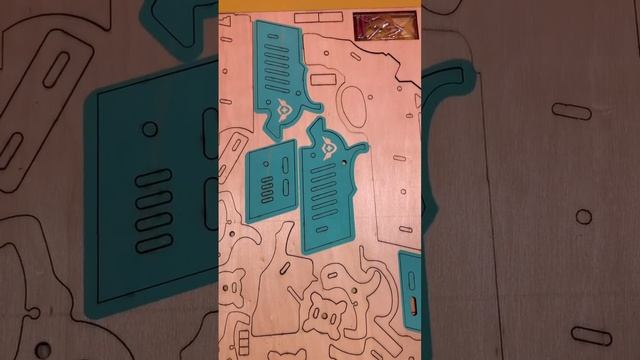 The sheet of 3D Wooden Puzzle Gun #shorts смотреть онлайн