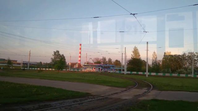 Красивый закат // Троллейбус БКМ 321 #213 по маршруту 10 (16.05.2021) смотреть онлайн
