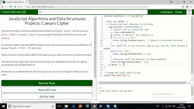 freecodecamp-Sass Caesars Cipher-solution смотреть онлайн