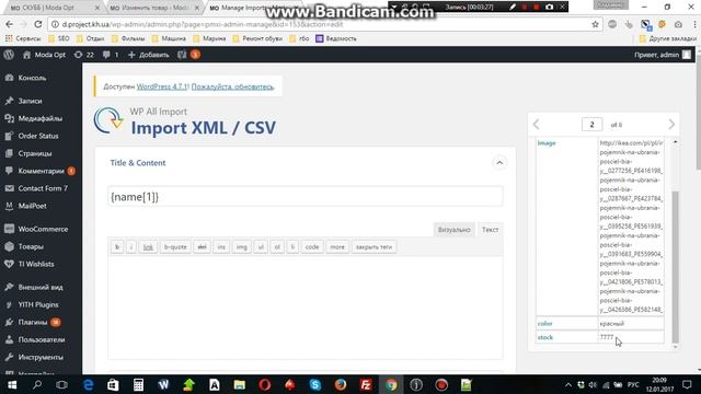Обновление вариативных товаров через WP All Import Pro смотреть онлайн