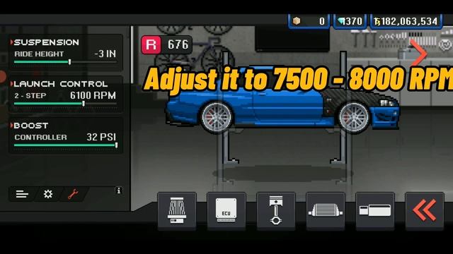 Pixel Car Racer - HOW TO LAUNCH CONTROL (3 Step) смотреть онлайн