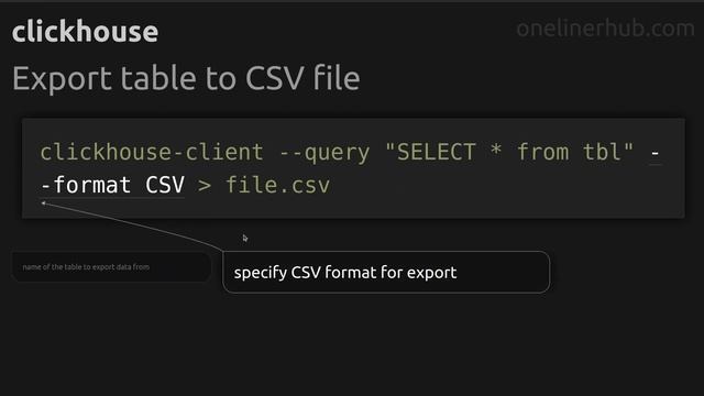 Export table to CSV file #clickhouse смотреть онлайн